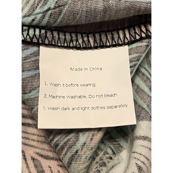 Women's ENJOYNIGHT Sleepwear Gown Size XL NWT Palm Leaves Colorful Short Sleeve - Picture 7 of 12